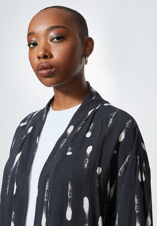 Superbalist - Midi shacket - black & white