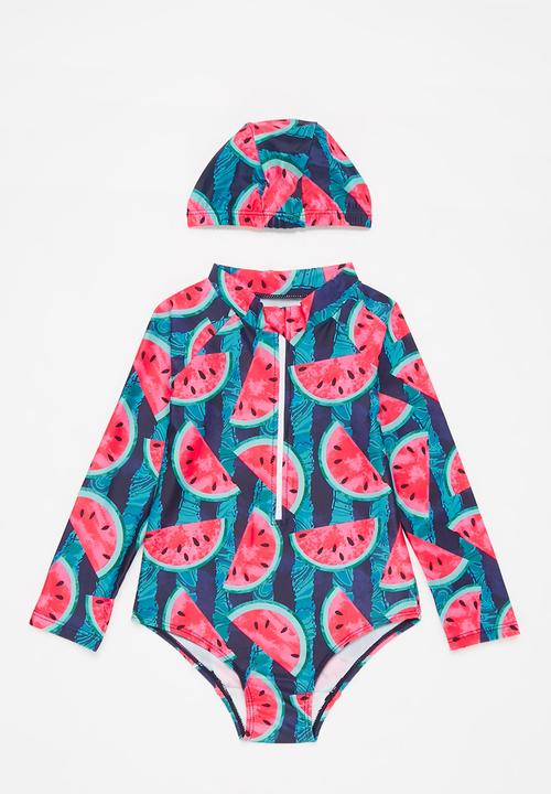 Pop Candy - Swimsuit and cap set - blue