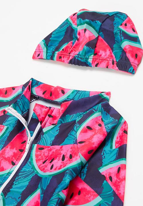 Pop Candy - Swimsuit and cap set - blue