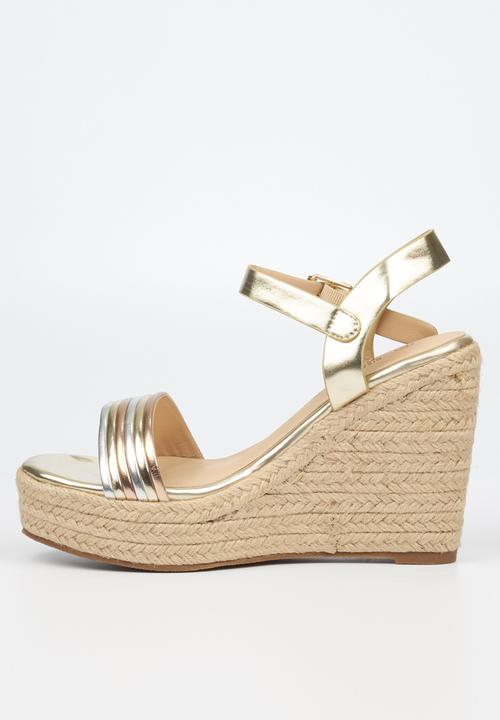 Miss Black - Copper1 espadrille wedge - gold