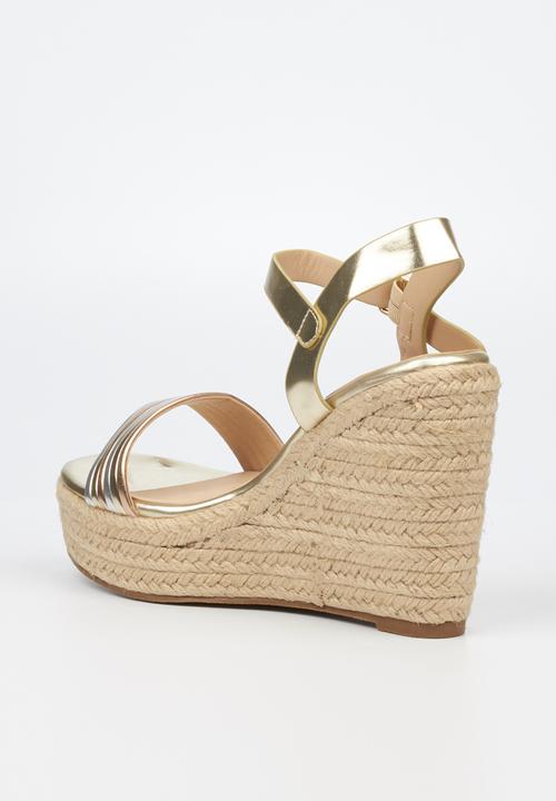 Miss Black - Copper1 espadrille wedge - gold