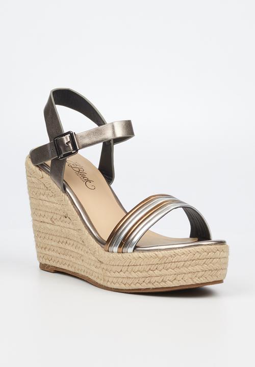 Miss Black - Copper1 espadrille wedge - pewter