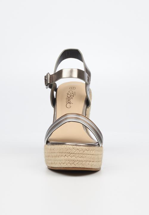 Miss Black - Copper1 espadrille wedge - pewter