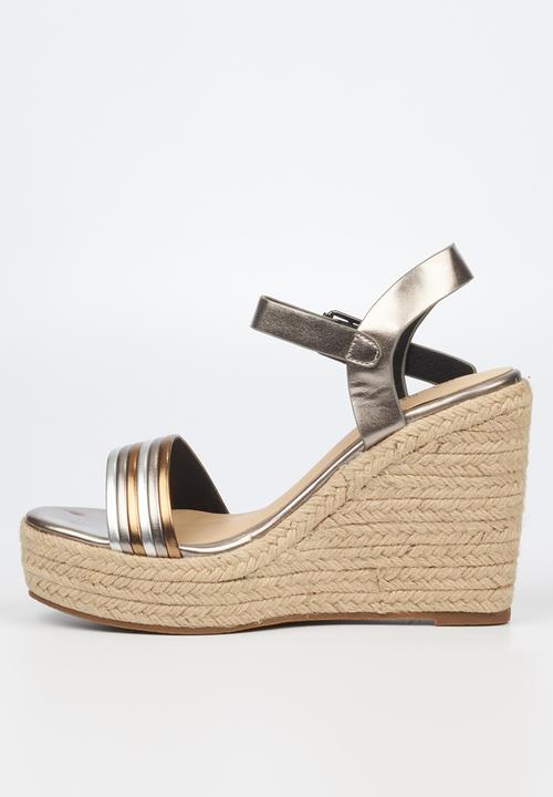 Miss Black - Copper1 espadrille wedge - pewter