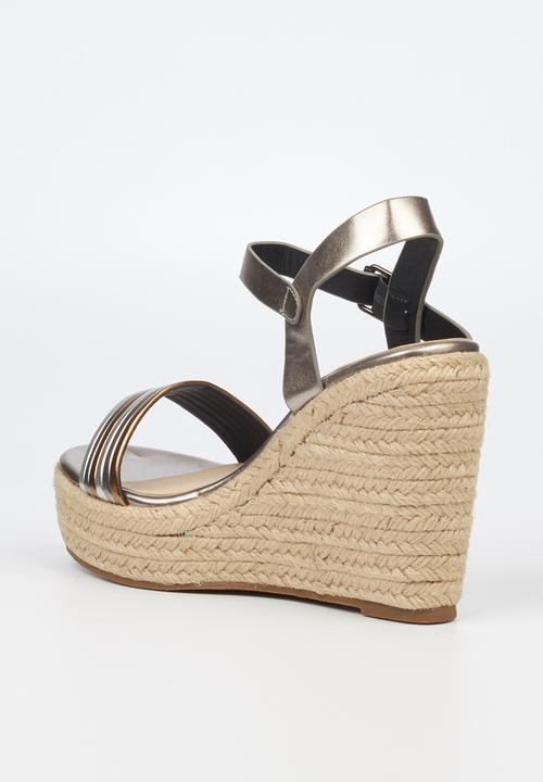 Miss Black - Copper1 espadrille wedge - pewter
