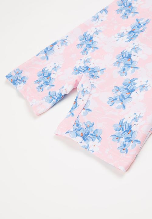 Pop Candy - Short sleeve swimsuit set - pink & blue