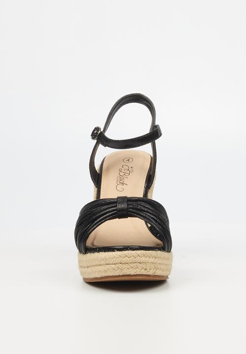 Miss Black - Copper2 espadrille wedge - black