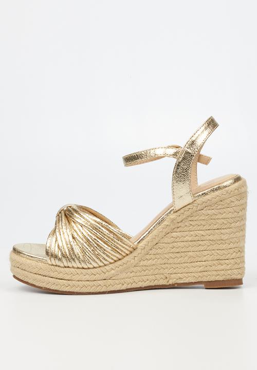 Miss Black - Copper2 espadrille wedge - gold