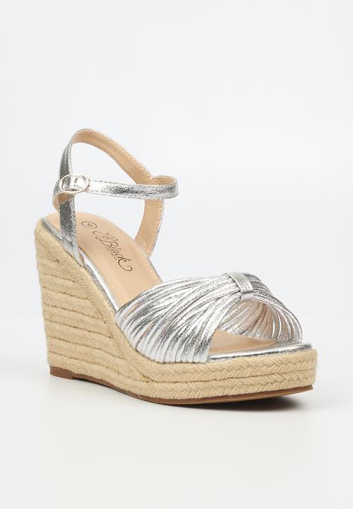 Miss Black - Copper2 espadrille wedge - silver