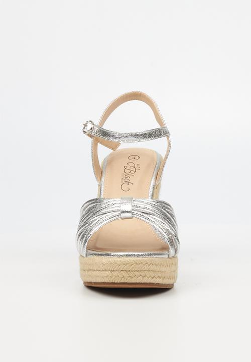 Miss Black - Copper2 espadrille wedge - silver