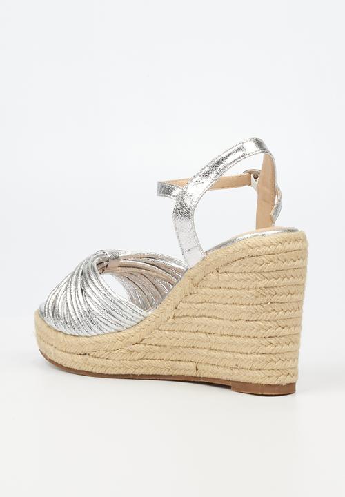 Miss Black - Copper2 espadrille wedge - silver