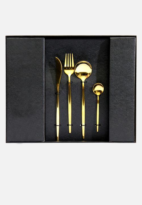 Finery - Sleek 24pc cutlery set - Brass