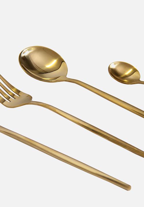 Finery - Sleek 24pc cutlery set - Brass