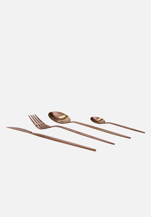 Finery - Sleek 24pc cutlery set - Copper