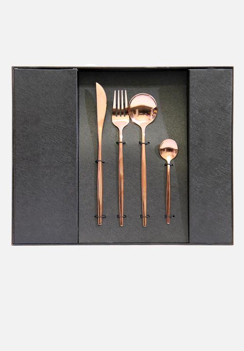 Finery - Sleek 24pc cutlery set - Copper