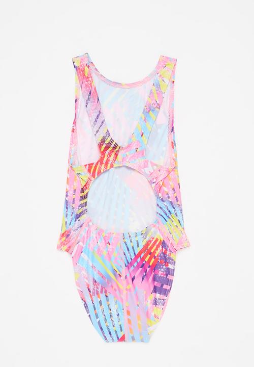 Pop Candy - Colour block one piece swimsuit - multi
