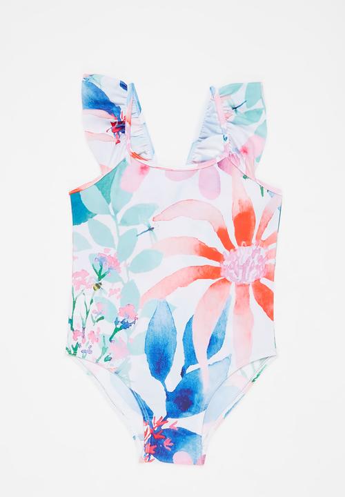 Pop Candy - Girls tropical one piece swimsuit - multi