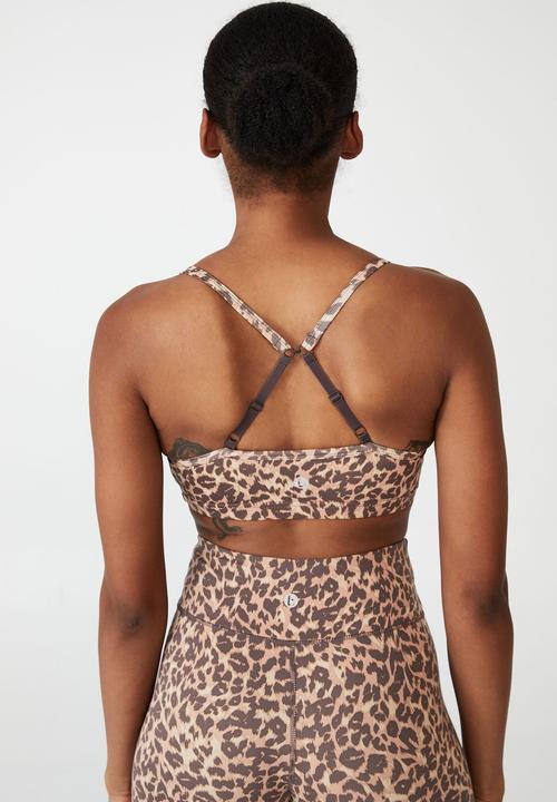 Cotton On - Lifestyle yoga crop - textured leopard
