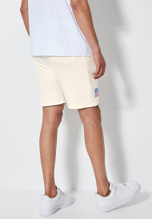 Superbalist - Nasa worm sweat short with elastic waistband - ecru