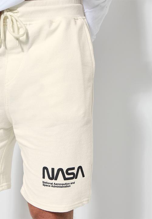 Superbalist - Nasa worm sweat short with elastic waistband - ecru