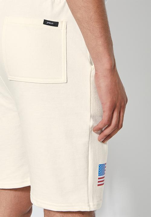 Superbalist - Nasa worm sweat short with elastic waistband - ecru