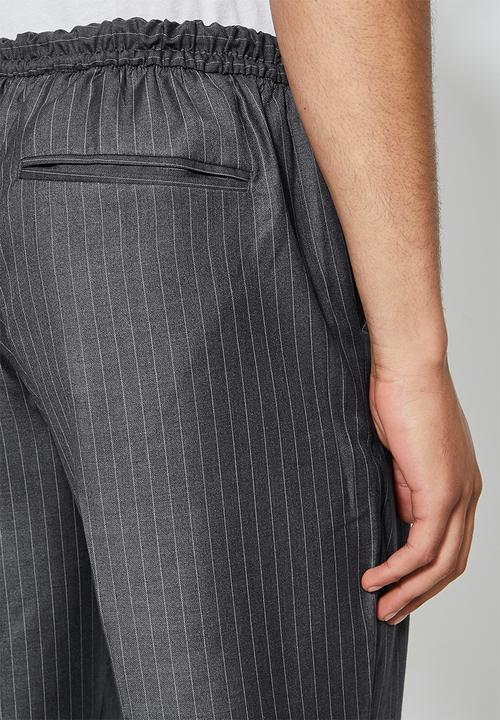 Superbalist - Fashion elastic waistband tapered trouser - grey