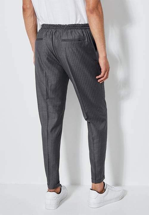Superbalist - Fashion elastic waistband tapered trouser - grey