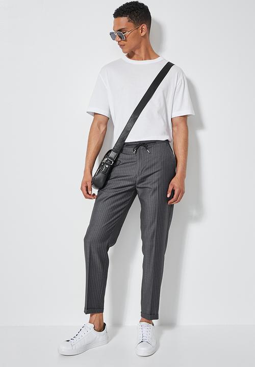 Superbalist - Fashion elastic waistband tapered trouser - grey