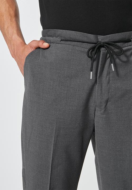 Superbalist - Fashion elastic waistband tapered trouser - dark grey