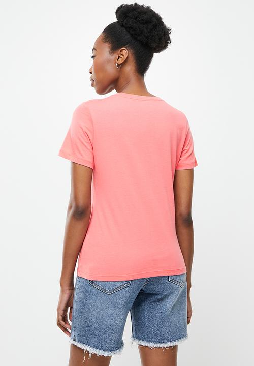 Converse - Center front nova classic tee - pink salt