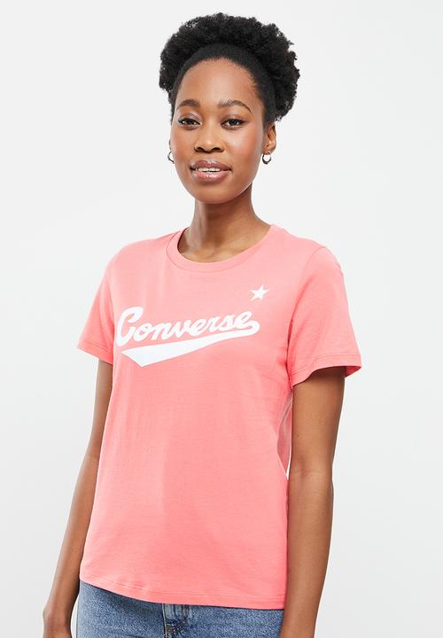 Converse - Center front nova classic tee - pink salt