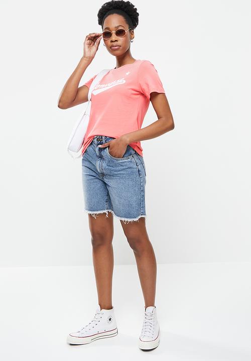 Converse - Center front nova classic tee - pink salt