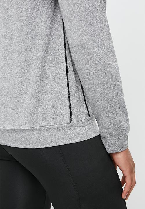 basicthread - Slim fit zip through sport hoodie - light grey