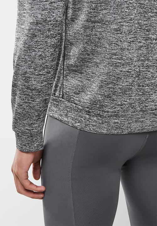 basicthread - Slim fit zip through sport hoodie - dark grey