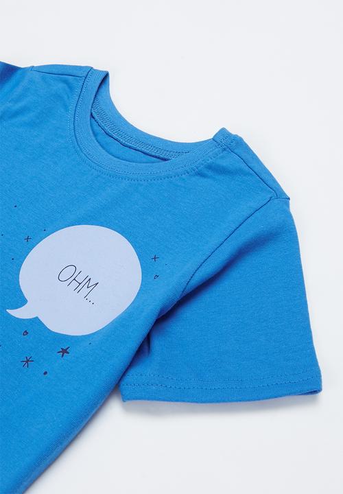 Pop Candy - Tee & shorts pj set - blue & navy