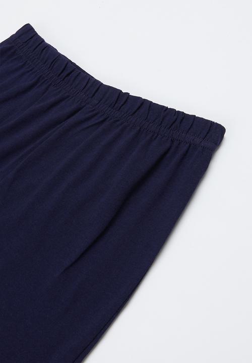 Pop Candy - Tee & shorts pj set - blue & navy