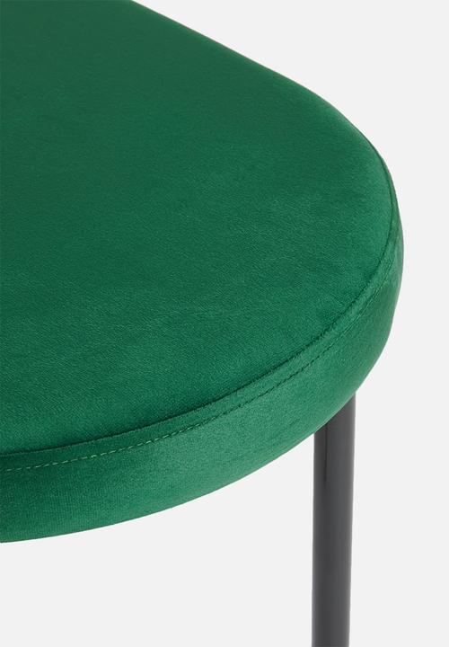 Sixth Floor - Rounded bench - emerald green