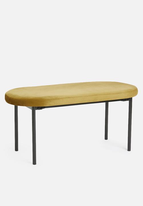 Sixth Floor - Rounded bench - mustard