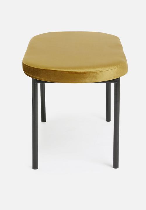 Sixth Floor - Rounded bench - mustard