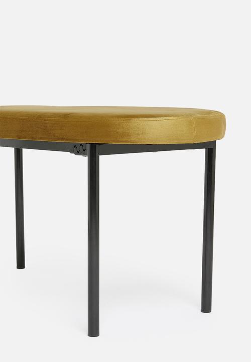 Sixth Floor - Rounded bench - mustard