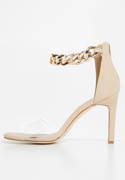 Madison® - Caria chain ankle strap stiletto heel - neutral