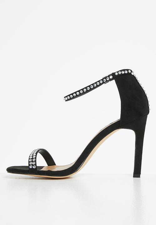 Madison® - Camilia ankle strap stiletto heel - black