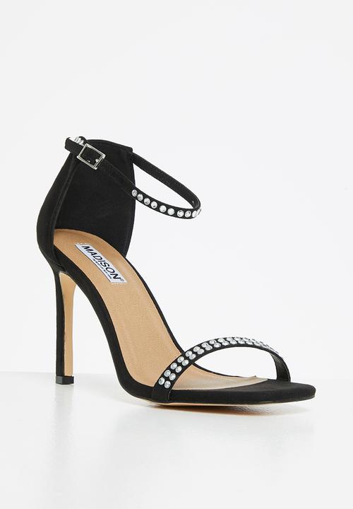 Madison® - Camilia ankle strap stiletto heel - black