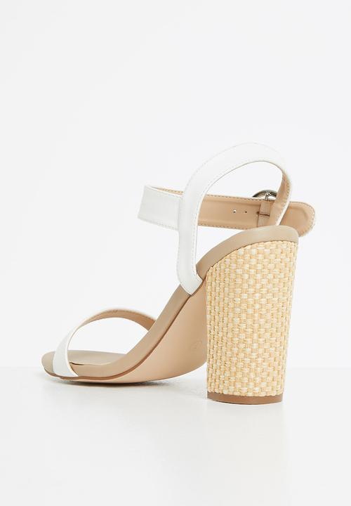 Madison® - Audrey woven block heel - white