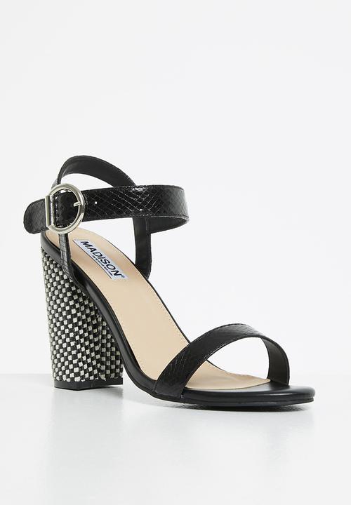 Madison® - Audrey woven block heel - black
