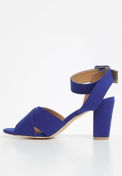 Madison® - Bethany ankle strap block heel - cobalt blue