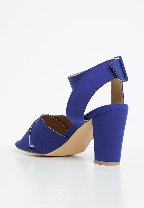 Madison® - Bethany ankle strap block heel - cobalt blue