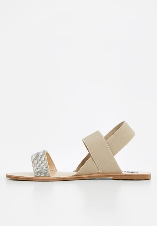 Madison® - Feliticy double strap slingback sandal - neutral & silver