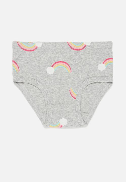 Pop Candy - Girls 3 pack panty set - grey & pink