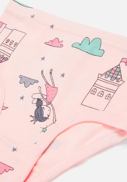 Pop Candy - Girls 3 pack panty set - grey & pink